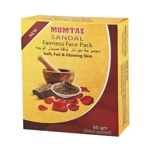 Mumtaz Sandal Fairness Face Pack for Fair, Soft & Glowing Skin (20gm × 3 Sachets)